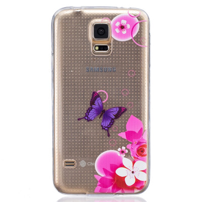 

Pink Butterfly Pattern Soft Thin TPU Rubber Silicone Gel Case Cover for SAMSUNG GALAXY S5