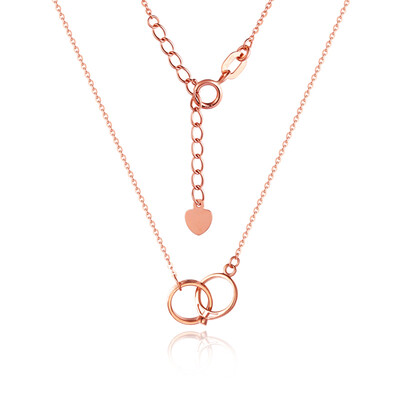 

DEMONE (DEMONE) GB0189 18K rose gold gold necklace heart of the color gold Korean version of the necklace female models ring pendant to send his girlfriend