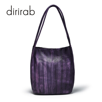 

Dirirab Genuine Leather Handbag Bubble Bag Imported Leather Tilting Bag New Shoulder Bag Simple Retro Handwork