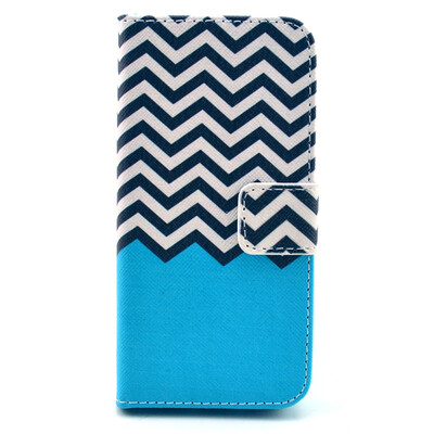 

Stripe Design PU Leather Flip Cover Wallet Card Holder Case for IPHONE 5