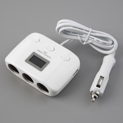 

Новый 3 Гнездо прикуривателя Переключатель автомобильный адаптер Splitter 3.1A 2 USB-порт
