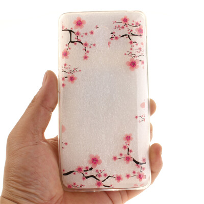 

Up and down plum blossom Pattern Soft Thin TPU Rubber Silicone Gel Case Cover for Lenovo Vibe P1