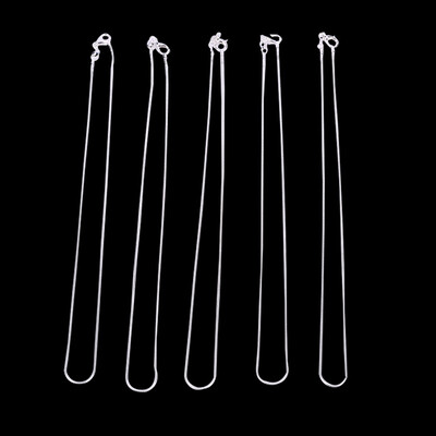 

Новая мода 5pcs серебристые змейки ожерелье цепи 16-24 дюймов 1.2mm подарка ювелирных изделий