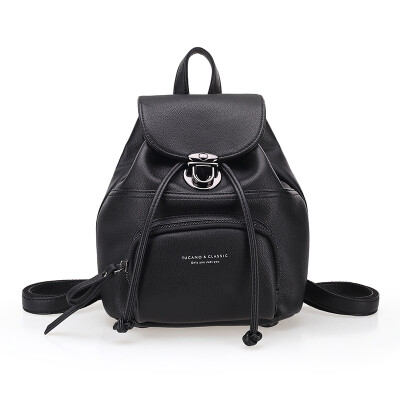 

Woodpecker (TUCANO) trendy handbags simple leisure school wind travel backpack multi-functional mini bag WBK0741A-89B0 black