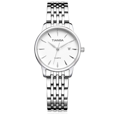 

Tianba table (TIANBA) watch the wisdom of the series of quartz couple table female watch belt white plate TL7003.22PC