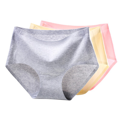 

Jingdong supermarket] the United States and Ya Ting [3 installed] ladies underwear without trace in the waist cotton crotch triangle underwear female autumn and winter models purple + yellow + green  code