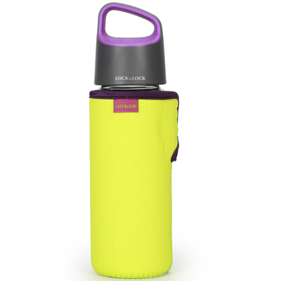 

【Jingdong Supermarket】 Lock & lock Glacier 500ml Portable Heat-resistant Glass Cup Insulation Cup With Cup Set LLG650SR Orange