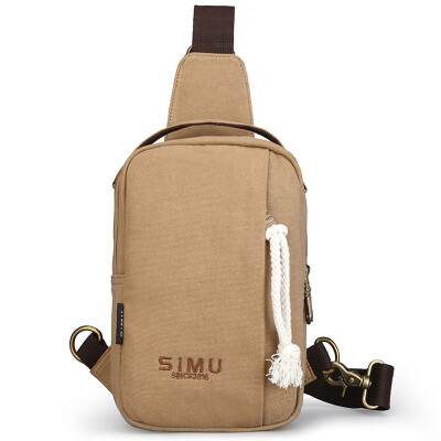 

Think of animal husbandry SIMU purse chest bag shoulder bag diagonal package outdoor sports bag fashion pockets can put ipad mini leisure paragraph 1607 Khaki