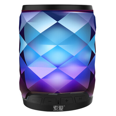 

soaiy S-70 LED Colorful Wireless Bluetooth Speaker Black