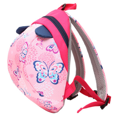 

Three young baby (SUNVENO) C05 children's schoolbag boys and girls passport loss kindergarten school bag 1-3-4 years old anti-lost cute cartoon shoulder bag pink butterfly