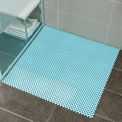 

Ou Runzhe 1 square meters of water-proof pad for bathroom free splicing can be cut carpet shower mats hollow hydrophobic door mat blue 16 pieces