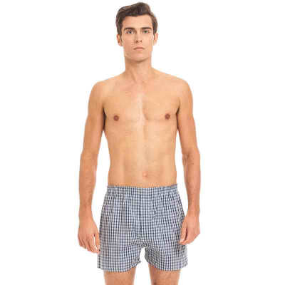 

[Jingdong supermarket] three guns men's cotton Arrow pants cotton yarn-dyed home leisure men's shorts blue black strip XL