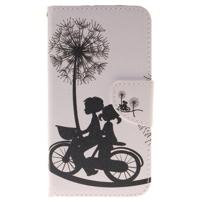 

Велосипед и одуванчика Дизайн Кожа PU откидная крышка бумажника карты держатель чехол для LG K8