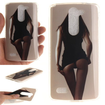 

Sexy Girls Pattern Soft Thin TPU Rubber Silicone Gel Case Cover for LG D337