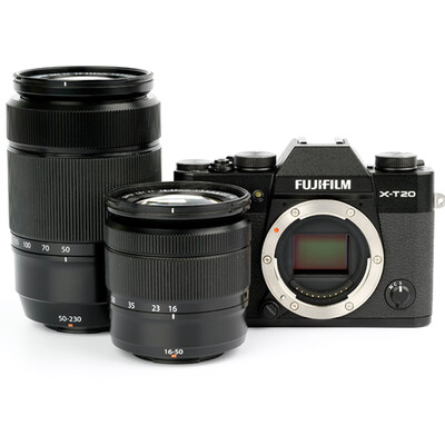 

Fuji (FUJIFILM) X-Т20 (ХС 16-50II / ХС 50-230II) микро-одной головкой комплект черный пиксель 24300000 сложенном сенсорный 4K