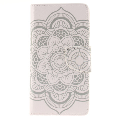 

White flowers Design PU Leather Flip Cover Wallet Card Holder Case for Sony Xperia Z3