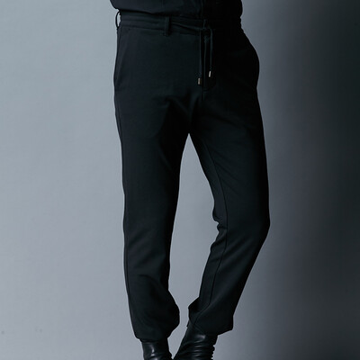 

YOMS casual pants men men and women casual pants sports pants single side zipper wild tide section men trousers black L 175
