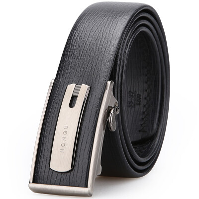 

Honggu HONGU men's belt business casual automatic buckle male belt fashion youth belt H21304369 dark