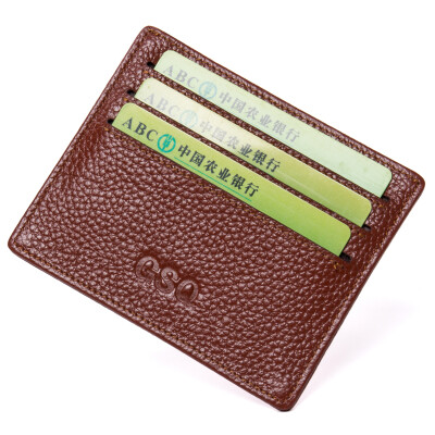 

GSQ Gu Siqi fashion retro card package couples cowhide card holder multi-card bit card package driver package Y31 dark brown