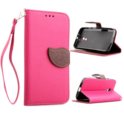 

Pink Design PU Leather Flip Cover Wallet Card Holder Case for Moto G2/G LTE/XT1079