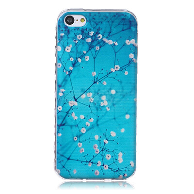 

Plum blossom Pattern Soft Thin TPU Rubber Silicone Gel Case Cover for IPHONE 5C