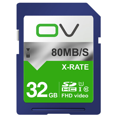 

OV SD-карта 32G 80MB / s карта памяти класс10 высокоскоростное хранение SDHC SLR цифровая камера профессиональная камера высокой четкости карта флэш-памяти синий