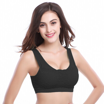 

Yu Zhaolin Seamless Lanched Lace Sports Bra Sleeping Comfort No Bust Wipes Underwear Yoga Running Vest Bust Color