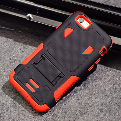 

Outdoor Phone Case Cover For iphone 6 6s plus PCSilicone Full Protective Kickstand Armor Hard Case For iphone 7 plus With Mobil