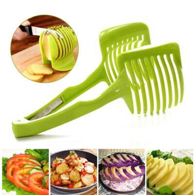 

MyMei Creative Tomato Potato Lemon Cucumber Fruit Vegetable Slicer Cutter Food Holder