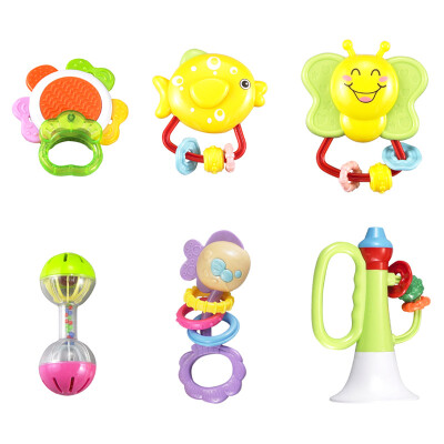 

Nanji baby baby baby toys early education rest assured bite hand bells newborn children toothpaste gift box rattles series 838C-11