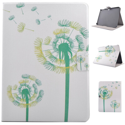 

Green Dandelion Style Classic Flip Cover with Stand Function and Credit Card Slot for Samsung Galaxy Tab 3 10.1 P5200