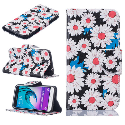

Chrysanthemum Design PU Leather Flip Cover Wallet Card Holder Case for SAMSUNG GALAXY J3