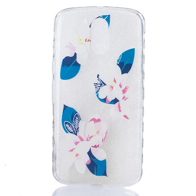 

Purple lily Pattern Soft Thin TPU Rubber Silicone Gel Case Cover for Moto G4G4 Plus
