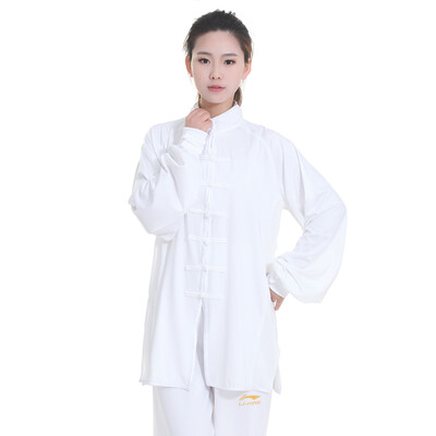 

Li Ning Taiji Мужчины и женщины боевые искусства, практикующие униформы tai chi одежда фитнес аэробика утренние упражнения одежда костюм костюм классический белый XS