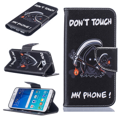 

Grim Reaper Design PU кожа флип Обложка Кошелек Карты Держатель чехол для SAMSUNG GALAXY S6 Edge