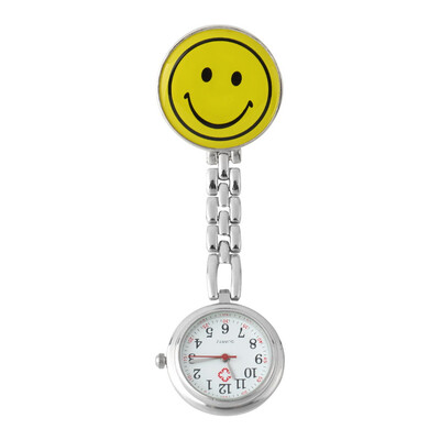 

Smile Face Nurse Fob Watch Clip Watch Medical Use Pocket Quartz Clasp Watch