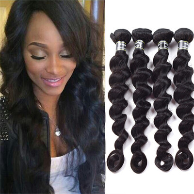 

Amazing Star Peruvian Virgin Hair Loose Wave 4 Bundles Loose Wave Bundles Human Hair Extensions Can Be Dyed&Bleached