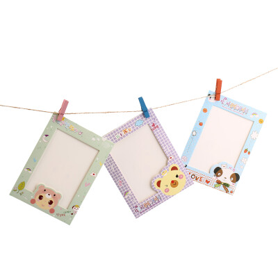 

9Pcs 6" Cartoon Animal Hanging Album Photo Frame Clips Rope Wall Decor Gift