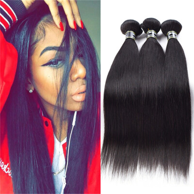 

7A Grade Peruvian Virgin Straight Hair 3 Bundles Straight Hair Unprocessed Virgin Hair Can Be Dyed and Bleached Natural Color