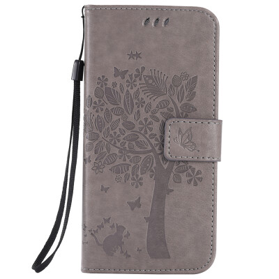 

Gray Tree Design PU Leather Flip Cover Wallet Card Holder Case for SAMSUNG S7EDGE