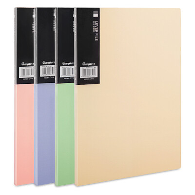 

Wide GuangBo 4 installed only 4-color A4 single powerful folder board insert color folder crystal color A9050