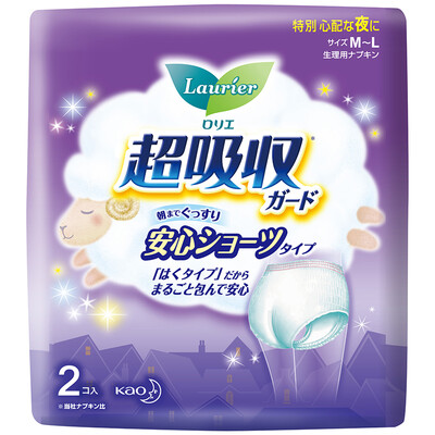 

Japan imported Kao laurier laurier superabsorbent panties-type sanitary napkins peace of mind pants 5 fragrance-free