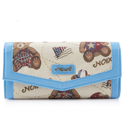 

Nuts (NOIX) NXQ6007 Meng Xiong college series ladies bag bag long wallet cute little bear student girl wallet pink