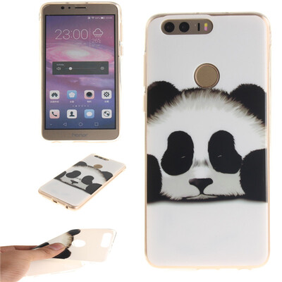 

Обложка Panda шаблон Мягкий тонкий ТПУ резиновый силиконовый гель чехол для HUAWEI Honor 8