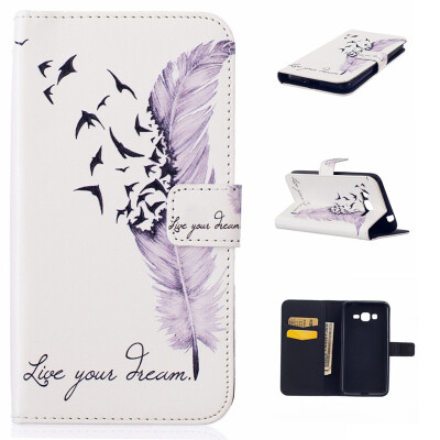 

Plumes Design PU Leather Flip Cover Wallet Card Holder Case for SAMSUNG GALAXY Grand Prime G530