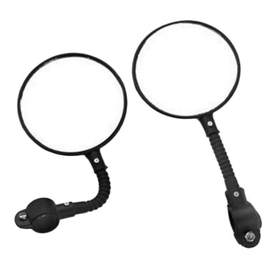 

1pc Bike Bicycle Handlebar Flexible Rear Back View Rearview Mirror Black