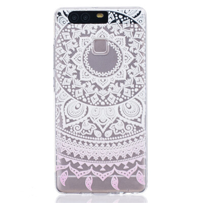 

White pattern Pattern Soft Thin TPU Rubber Silicone Gel Case Cover for HUAWEI P9