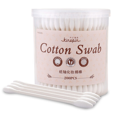 

Today's Yi Zhi paper shaft cotton pad 200 (pointed round double-headed cotton swab is easy to fall off the ear hole clean makeup remover utility gadget