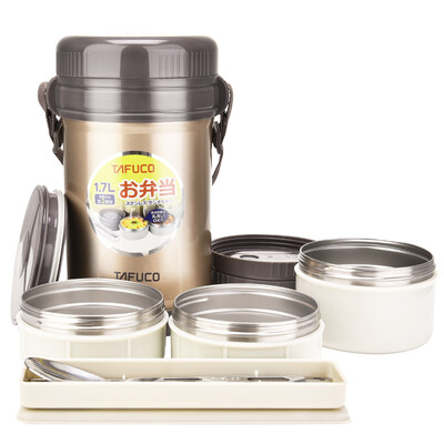 

Jingdong Supermarket] Taifu high (TAFUCO) lunch box stainless steel stew burning insulation lunch box cooker 2.2L T-2510 champagne gold gift package
