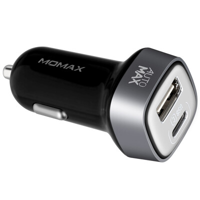 

Mo Миши (MOMAX) Автомобильное зарядное устройство Автомобильное зарядное устройство типа с USB-порт Автомобильное зарядное устройство двойной USB автомобиль зарядки автомобильного прикуривателя автомобиля телефон зарядки голова 5.4a шампанского